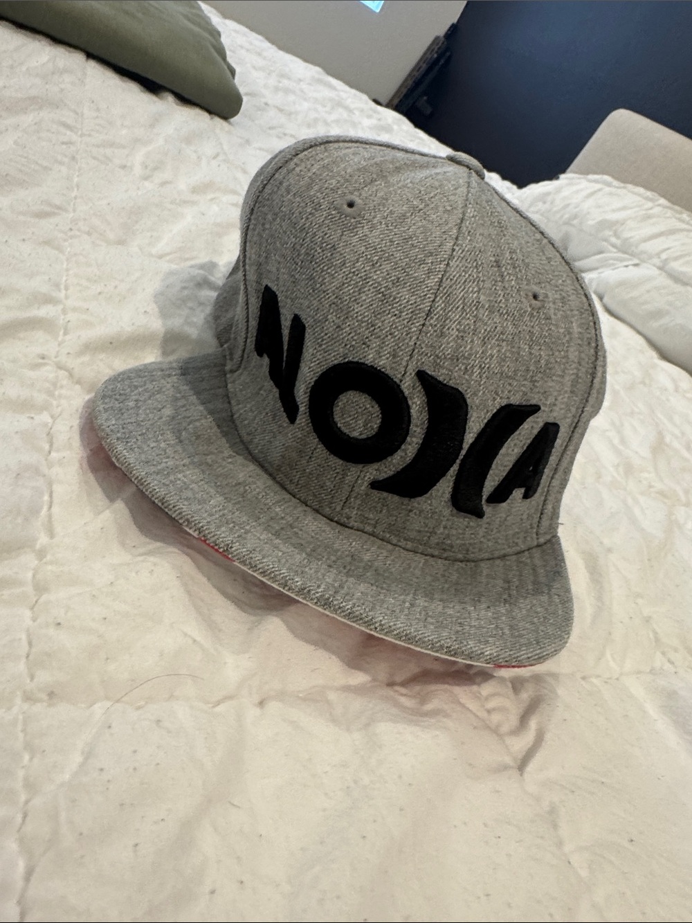 Hurley Gray Snapback Hat with Black Logo
